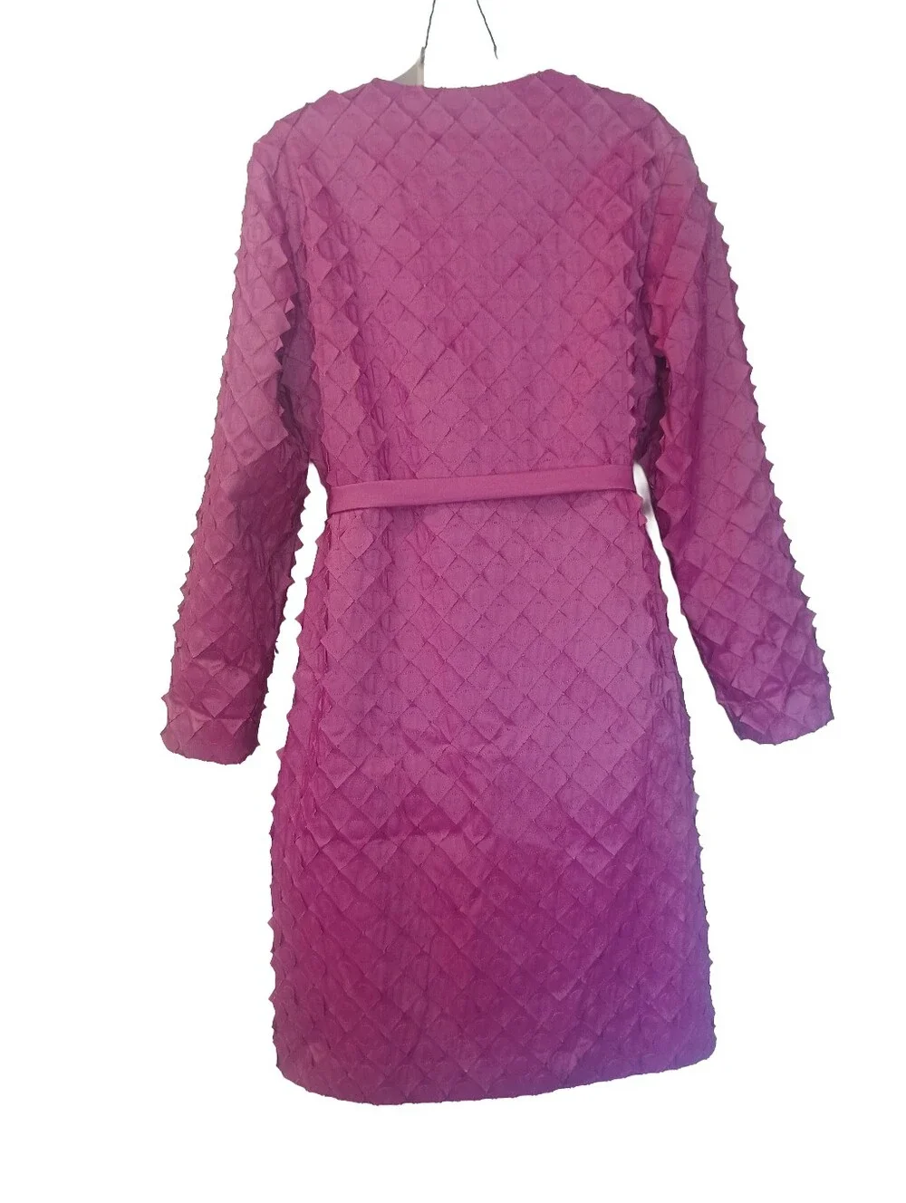 Samuel dong Taffeta Women's Jacket Belted Trench Coat Size: M